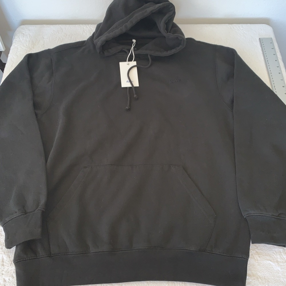 Katin Embroidered Fleece Hoodie Surf Sweatshirt Pockets Size Medium NWT Black
